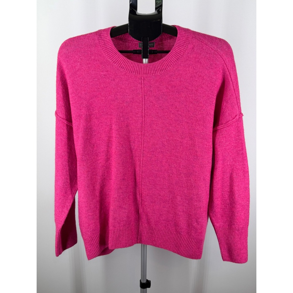 Vince‎ Camuto Fuchsia Pink Crewneck Oversized Sweater Womens Large